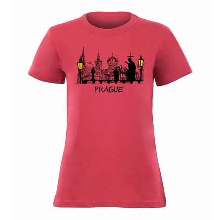 Dámské triko PRAGUE tmavě růžové